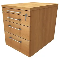 fm Büromöbel Schubladen Rollcontainer »Oldenburg« einheitliches Dekor braun, 43.4x54x60 cm