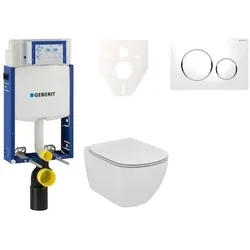 Geberit Wand-WC Set für Einmauerung + Ideal Standard Tesi WC 110.302.00.5NF4