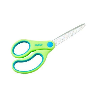 DAHLE Kinderschere Kids spitz 5,5 Zoll, 14cm, grün Motiv: ABC, Linkshänder