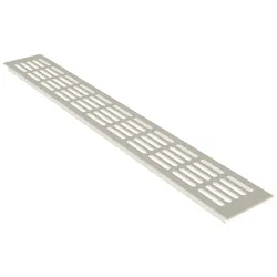 MS Beschläge Türgitter Weiß RAL9010 Breite 80mm x 600mm Lüftungsgitter Stegblech Ab- Zuluft