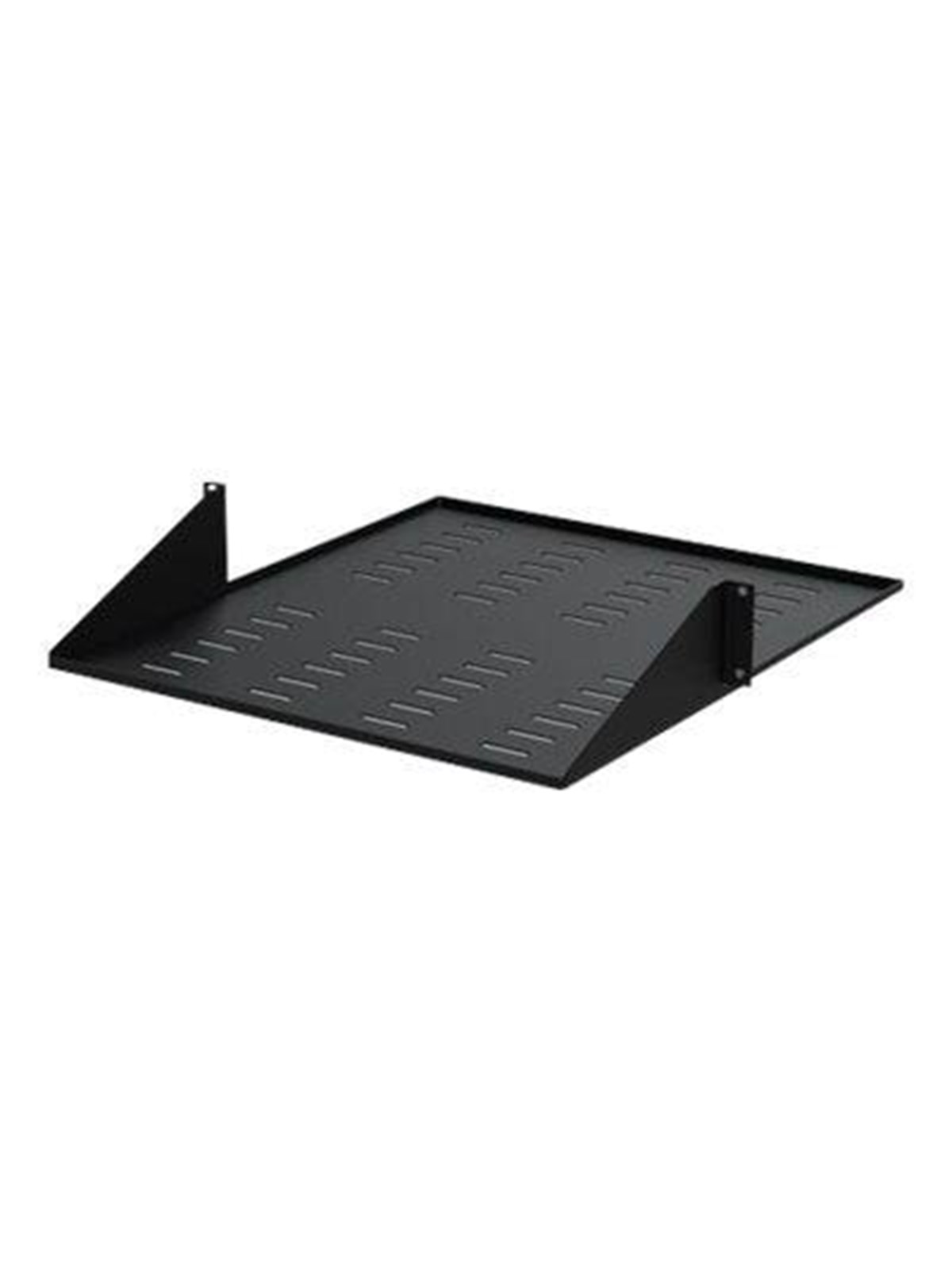 StarTech.com 2 Post Server Rack Shelf - Vented - Center Mount - Black - Supports up to 75 lb. - 2 post Network Rack Shelf rack shelf - 2U