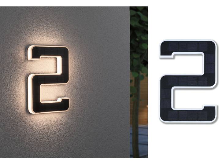 Paulmann Solar LED Hausnummernleuchte Nummer 2