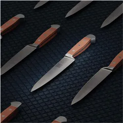 Güde Solingen Alpha Filiermesser 16 cm Birne, Küchenmesser, Braun