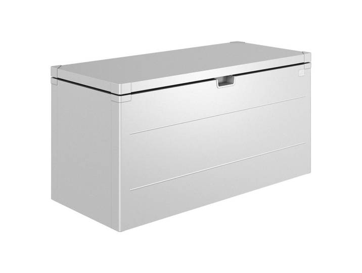 Biohort Kissenbox, Silberfarben, Metall, 140x71x60 cm, rostfrei, wetterbeständig, Gartenzubehör, Gartenbox