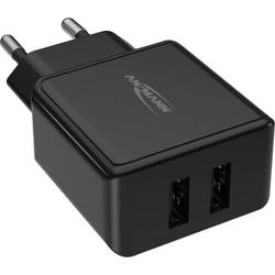 Ansmann HomeCharger HC212 USB Ladegerät 12 W 2x USB-A Schwarz Innenbereich 1001-0106