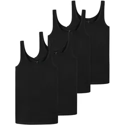 Schiesser Mädchen Unterhemd 95/5 Organic Cotton 4er Pack