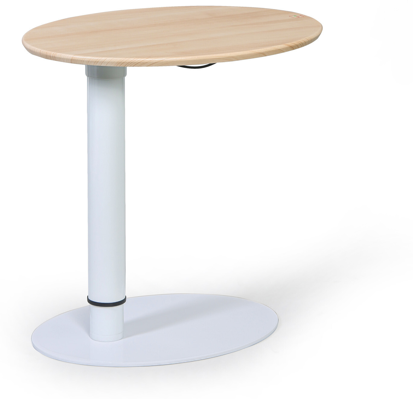 B2B Partner Ovaler verstellbarer Tisch mit abgerundeten Ecken, Ahorn, 50 × 65 cm