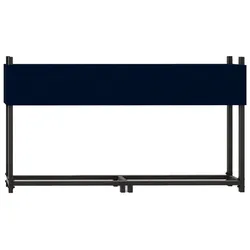 HC Garten & Freizeit Brennholzregal mit Abdeckung aus Metall, ca. 200 x 25 x 115 cm - Schwarz