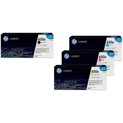 HP Original 650A Toner 4er Set schwarz, cyan, magenta, gelb