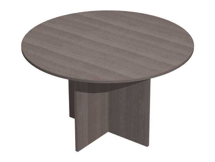 Table ronde de réunion Pronto 120 cm - Pied croix - Cendre