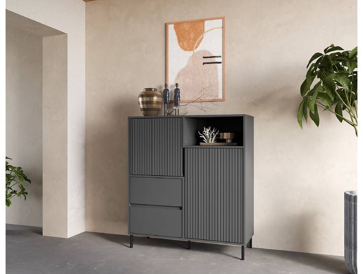 Buffet Jitang 158cm Gris/Anthracite