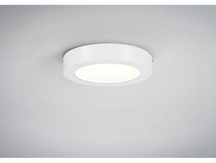 Plafonnier LED Lunar rond Ø 17cm Blanc/Blanc Aluminium verni LED Module LED