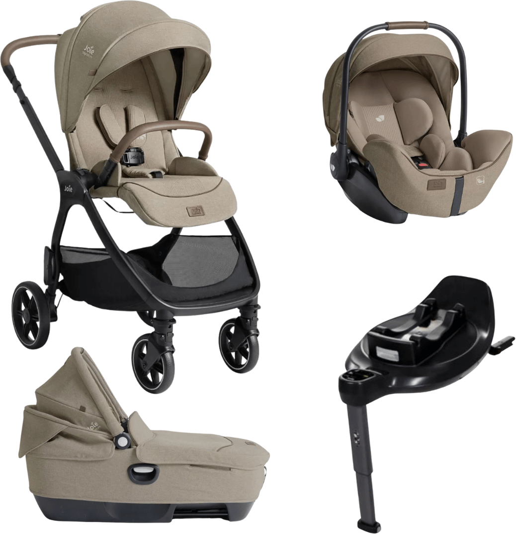 Joie Cochecito 3 en 1 Valora con Calmi R129, i-Level Pro y Encore - Sandstone