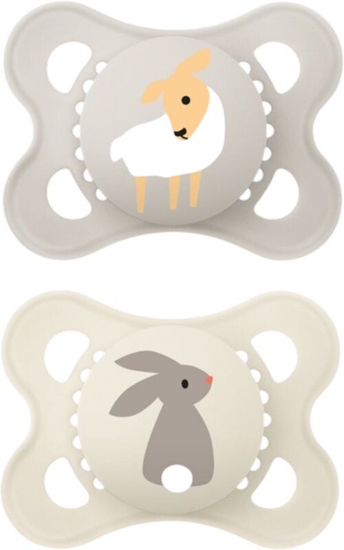 MAM Original 0+m tétine Grey/ Beige 2 pcs