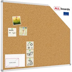 ALLboards Pinnwand mit Alurahmen 100x80cm