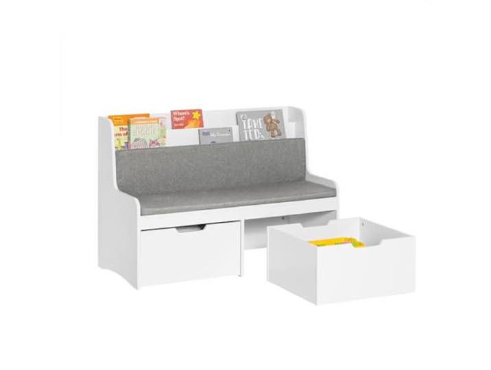 SoBuy Kinder Sitzbank mit Bücherregal 100x70x45 cm