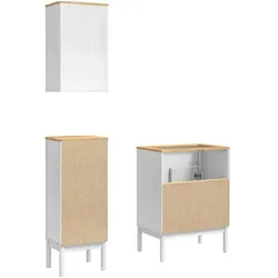 vidaXL, Badmöbelset, Arabella 1 x sink cabinet +1 x bathroom cabinet +1 x wall cabinet
