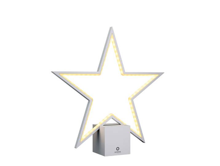 LED-Tischleuchte Lucy 2.0 sompex silber, 40x40.6x9 cm