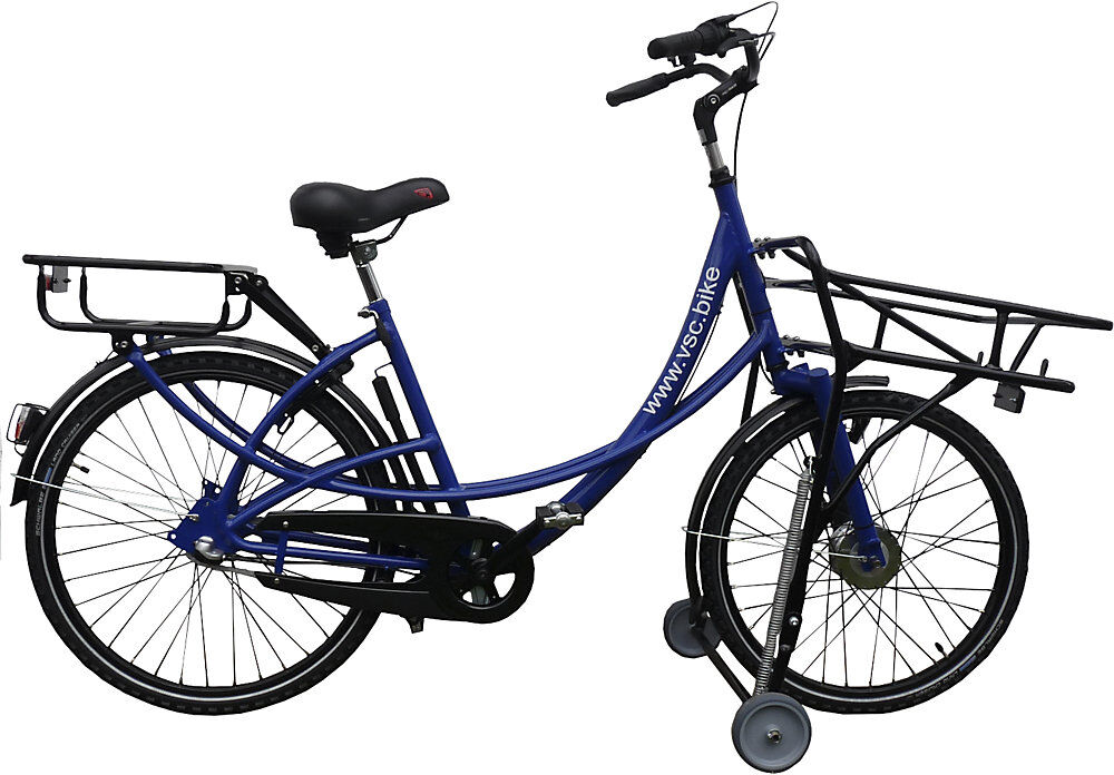 kaiserkraft Transportfahrrad B01, mit Rücktrittbremse, blau, 7-Gang-Schaltung