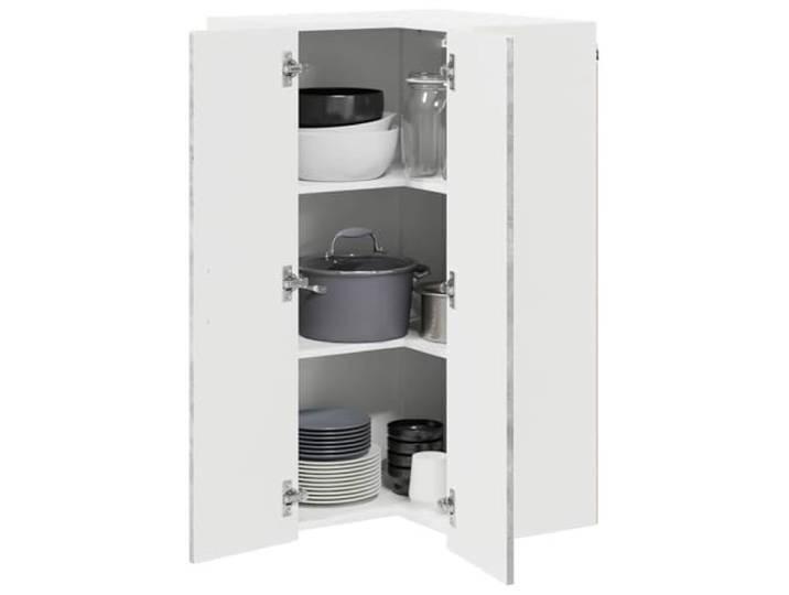 KTHLBRH Eckschrank für die Küche, 57 x 57 x 100 cm Mehrschichtholz, 3 Einlegeböden, 2 Türen, Wandmontage, einfache Reinigung