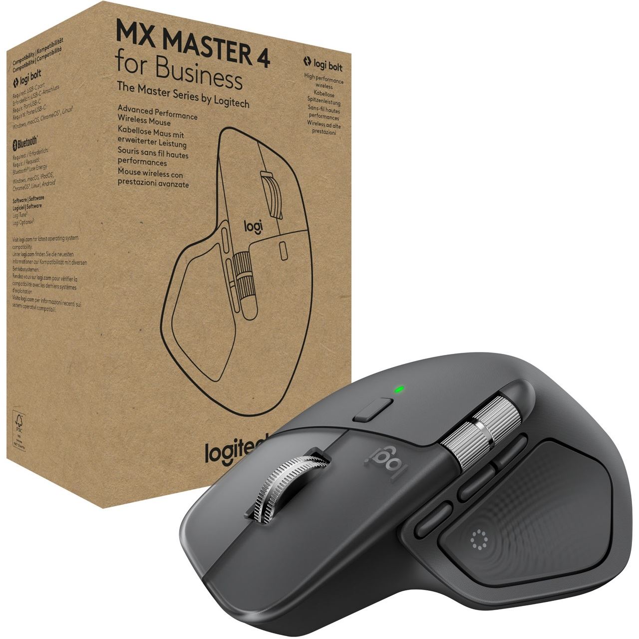 Logitech Mouse MX Master 4 for Business Wireless Graphite (910-007617)