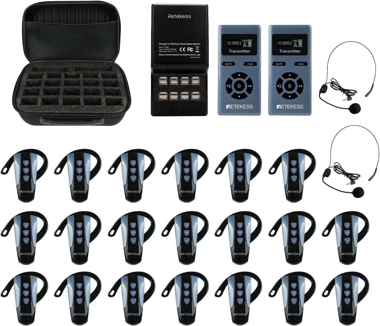 Retekess TT106S Tour Guide System, Audio System, Lange Lebensdauer, 200 m, One-Touch-Steuerung, Großtasten-Design, für Konferenzen, Reisen