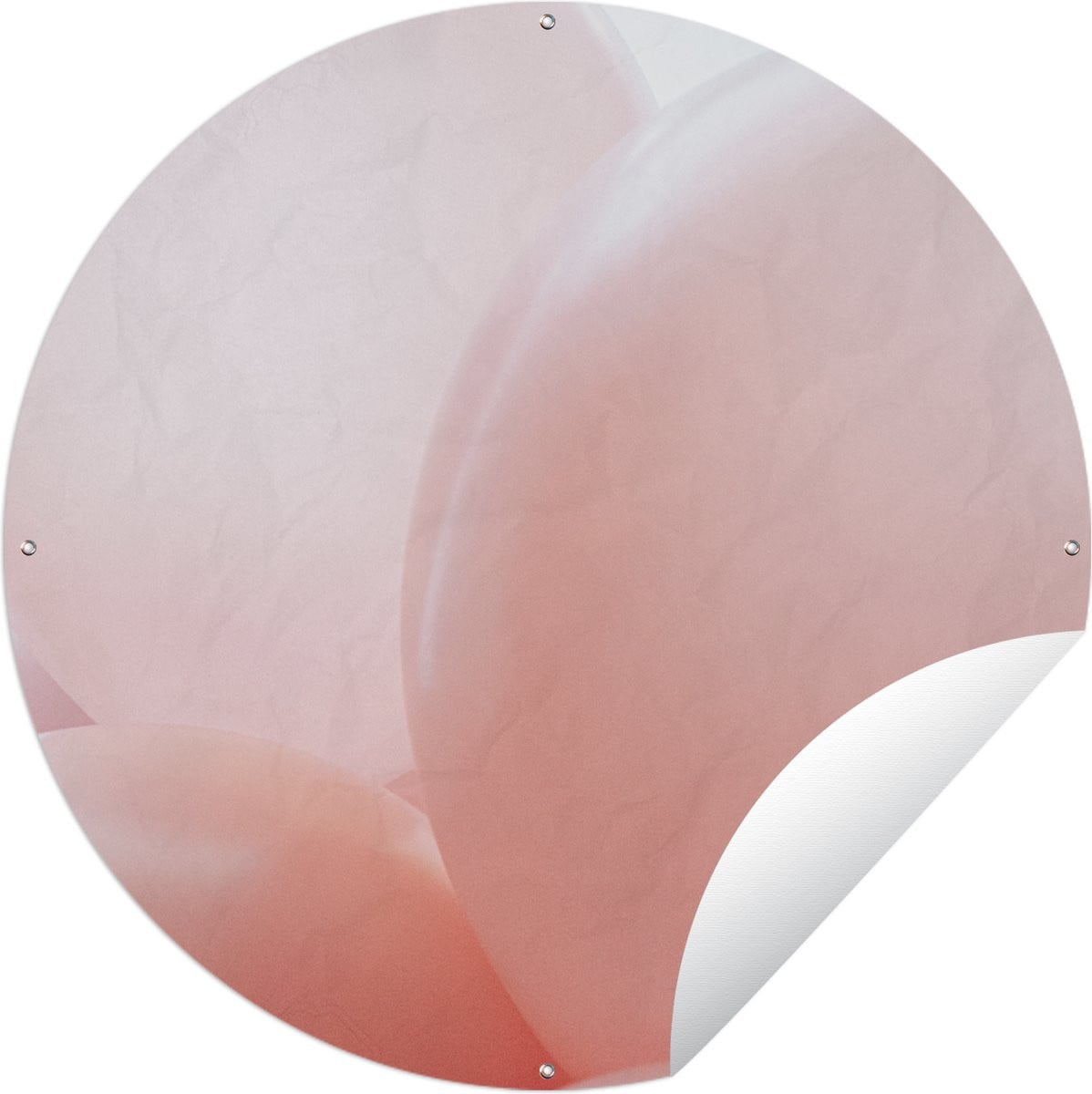 Tuincirkel Ballon Ronde Tuinposter - Roze Pastel - 60 x 60 cm