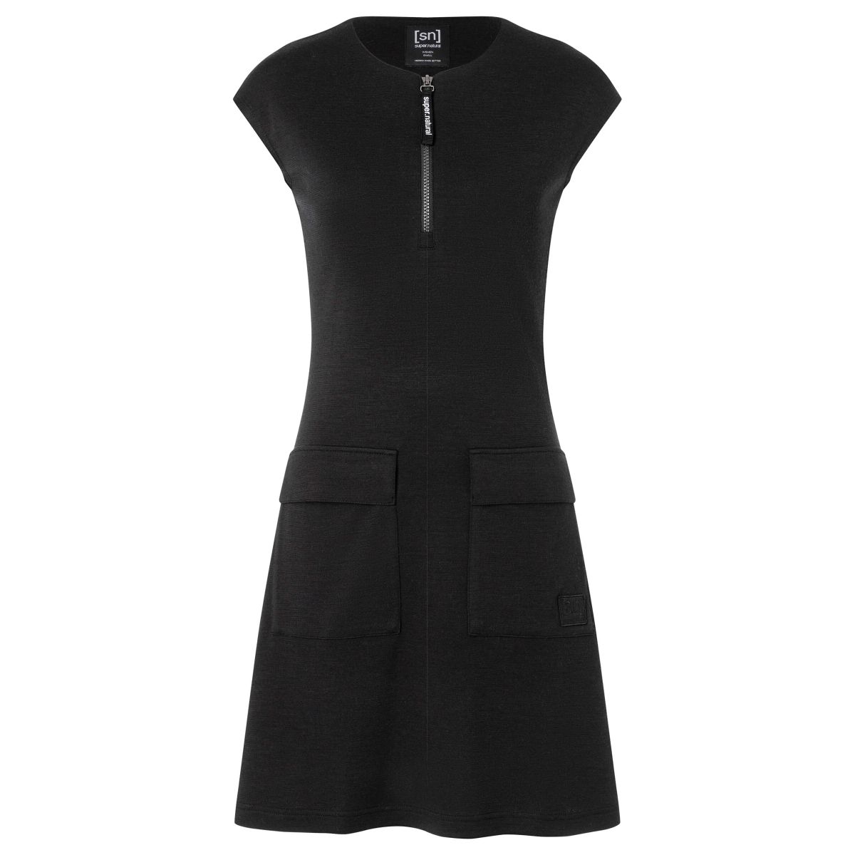 Super.Natural W Zip BIO Dress jet black (872) S SNW026830872S