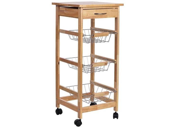 Chariot de cuisine en bois 37x37x81,5h cm