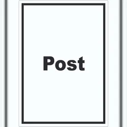 HB-Druck Post Aufkleber mit Text Annahme Brief Paket hochkant A3 (297x420mm)