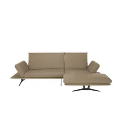 KOINOR Ecksofa aus Flachgewebe Francis ¦ beige ¦ Maße (cm): B: 284 H: 93 T: 159.0