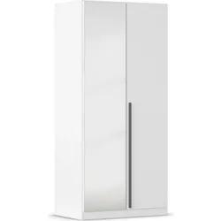 Rauch Möbel rauch Alba Kleiderschrank 2-türig, mit Spiegel, Farbe Weiß Breite 91 cm