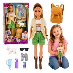 Lean Toys Anlily Reisepuppe mit Hundezubehör (71225343)