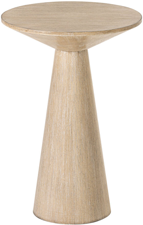 Blue Elephant Solid Wood Pedestal End Table Light Wood 49.5cm H x 34.3cm W x 34.3cm D