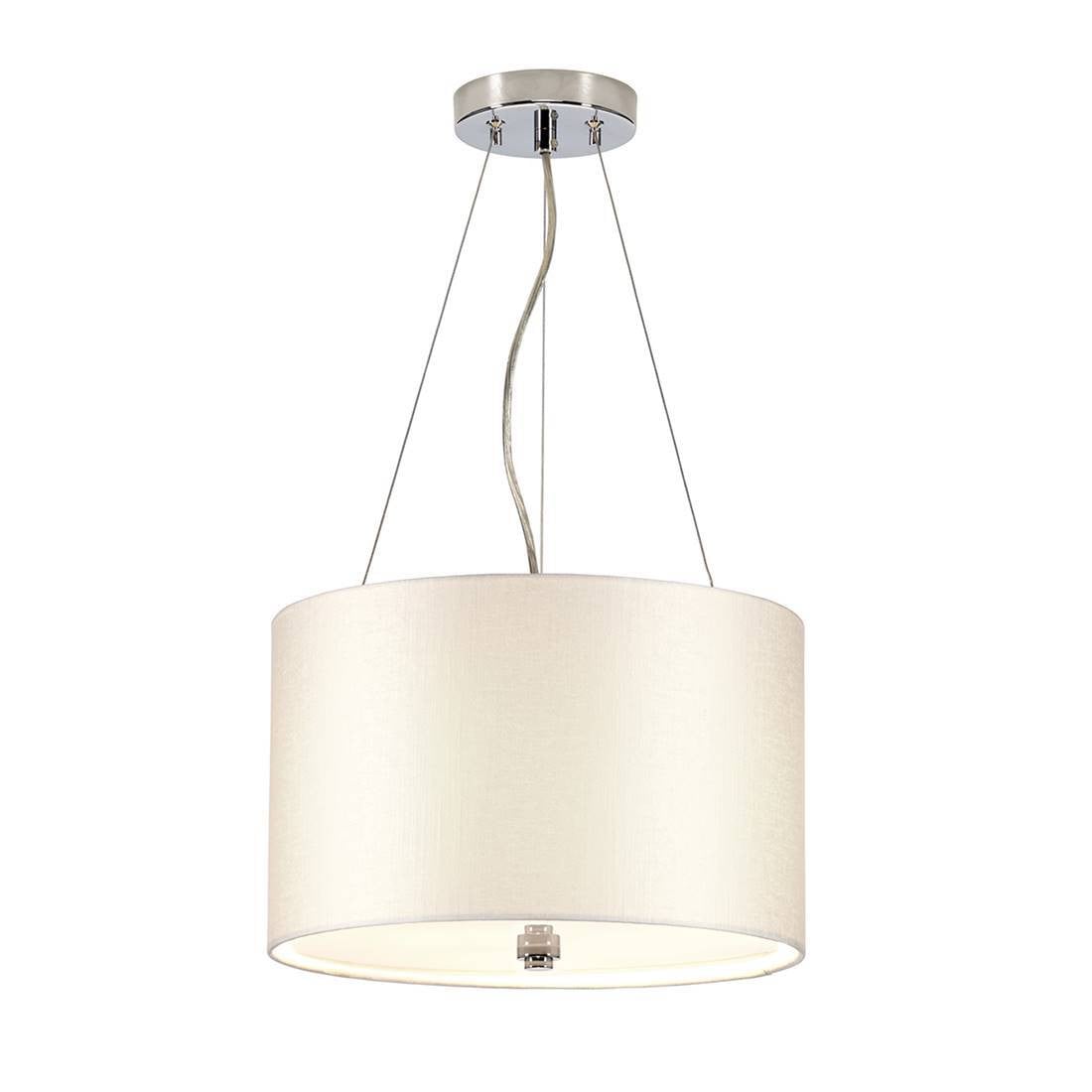Elstead Lighting Pearce hanglamp, 3-voudig, E27, gepolijst chroom en ivoorwit, 35 cm