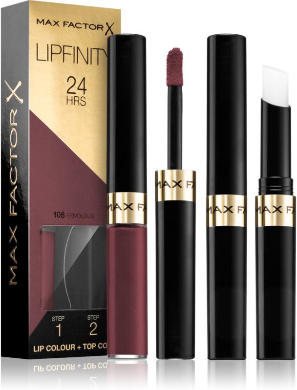 Max Factor Lipfinity Lip Colour Long-Lasting Lipstick with balm shade 108 Frivolous 4,2 g