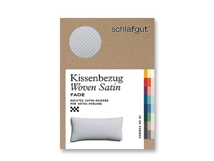 schlafgut Woven Fade Satin Kissenbezug 40x80 cm gestreift, Purple Fade