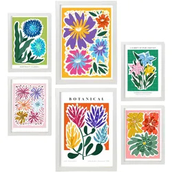 POSTER Set Mit 6 Feder Blatt Zusammenfassung A3 & A4 Weißer Rahmen