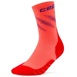 CEP Damen Core Run EDT Elliptic Mid Cut Laufsocken - 34-37 - neon coral/purple