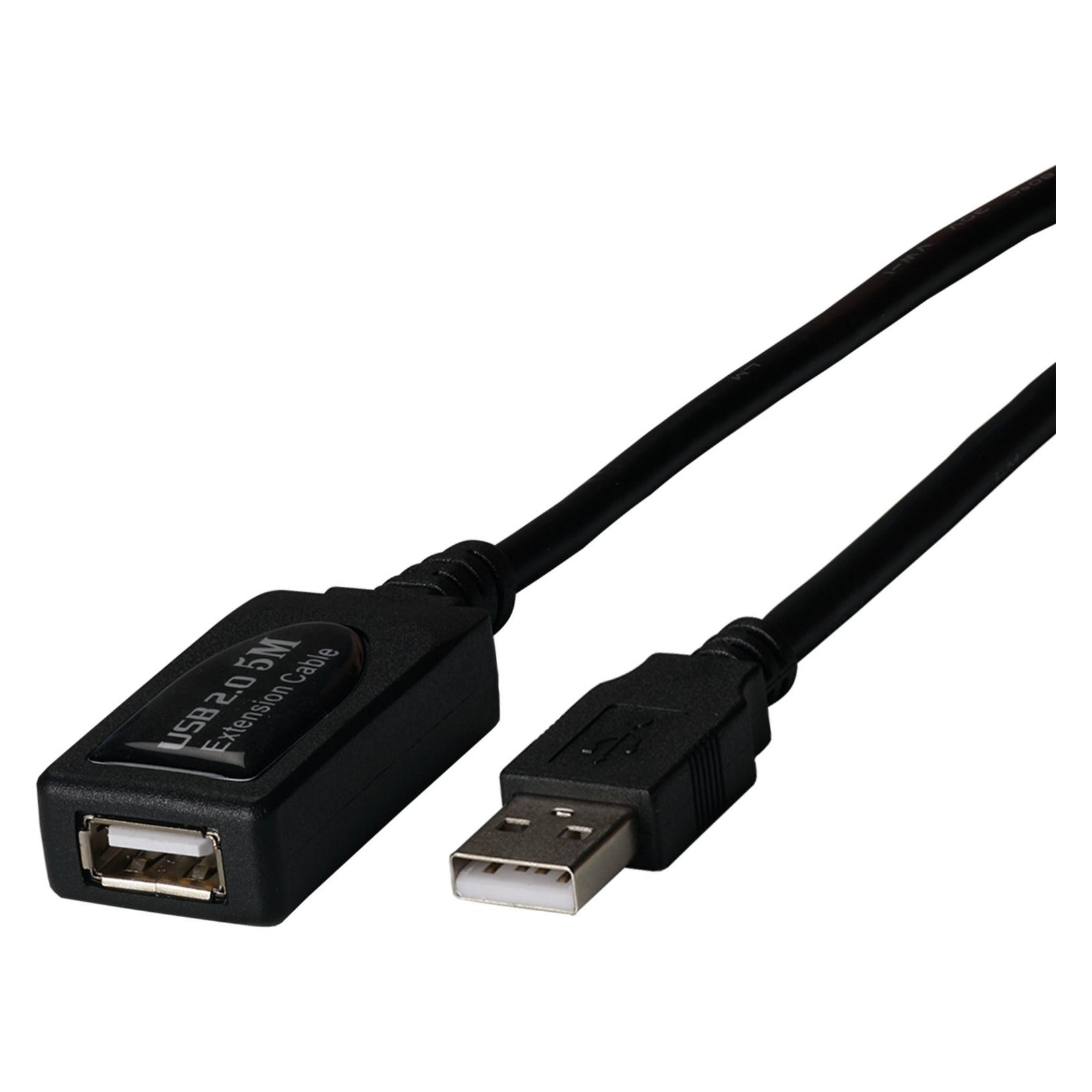 EFB Elektronik USB2.0 Repeater Kabel 5m aktiv USB-A Buchse auf USB-A Stecker USB2.0 Verlängerungskabel, aktiv Mit 5 (5 m, USB 2.0) (K5263.5V3)