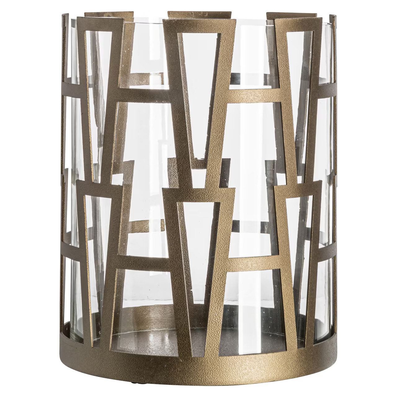 Richmond Interiors Windlicht Shandy Antique Brass Goud Transparant 27cm