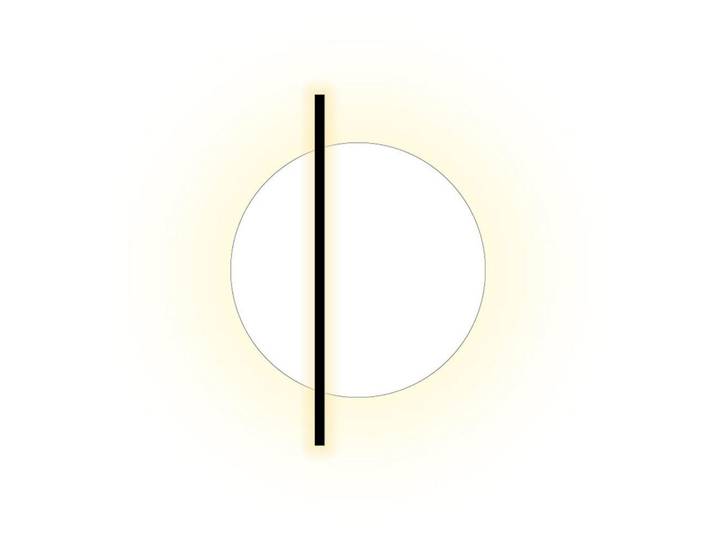 s.luce Led-Wandlampe Artus Weiß Ø 40cm, Metall, Rund, LED integrated, 40x40x40 cm, Lampen & Leuchten, Innenbeleuchtung, Wandleuchten