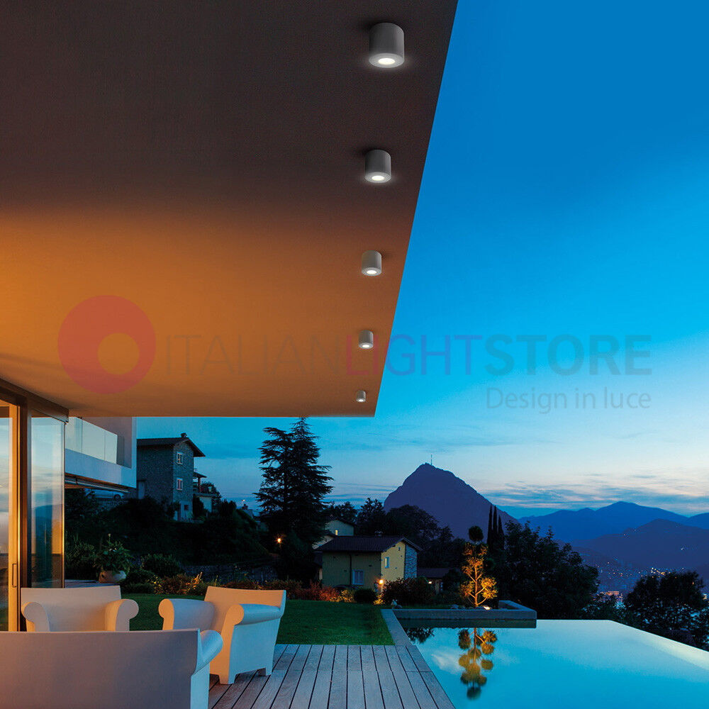 Malaga Corten Faretto Tondo Da Soffitto Design Moderno Gu10 Ip65