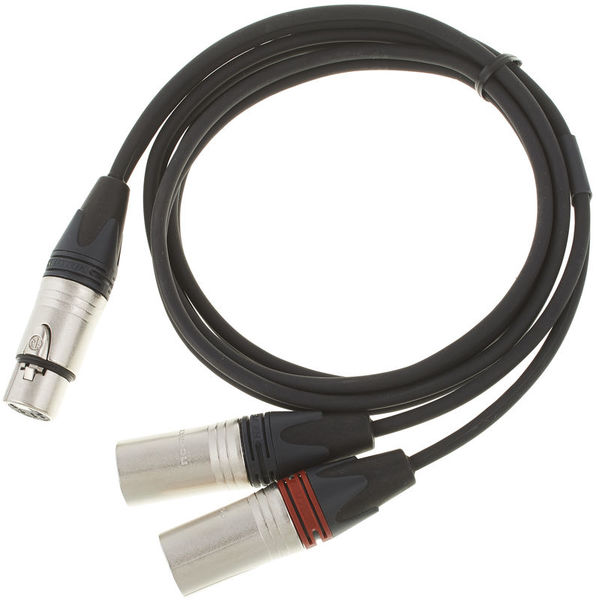 pro snake Stereo Y-Cable 1,5 nero