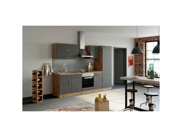 Held Küchenleerblock, Anthrazit, nur wie online abgebildet bestellbar, 270x200x60 cm, in den Filialen individuell planbar, Küchen, Küchenzeilen & Küchenblöcke, Küchenzeilen ohne Geräte
