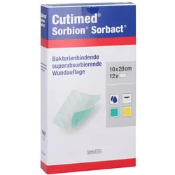 Cutimed Sorbion Sorbact Wundauflage 10x20 Cm 12 St