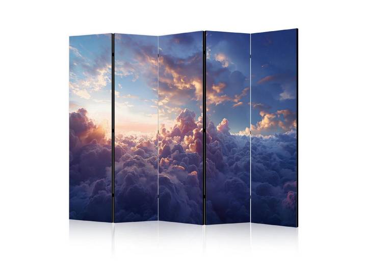 Muralo Paravent 5-teilig Raumteiler klappbar Himmel Wolken 3D (Packung, 1 St., 225x172 cm), 3 Varianten, für das Schlafzimmer, das Wohnzimmer