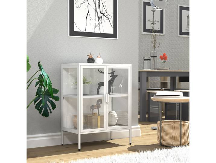 Commode Floka - largeur 60 cm 80cm Blanc/Blanc