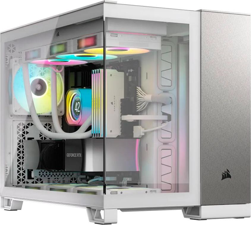 Corsair 2500X mATX Computerbehuizing Tempered Glass Wit/Satin Grey