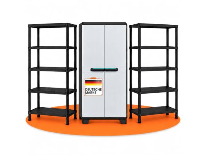 Ondis24 Kunststoffschrank Set 15 Zoll Regall, Aufbewahrungset, Ablageset